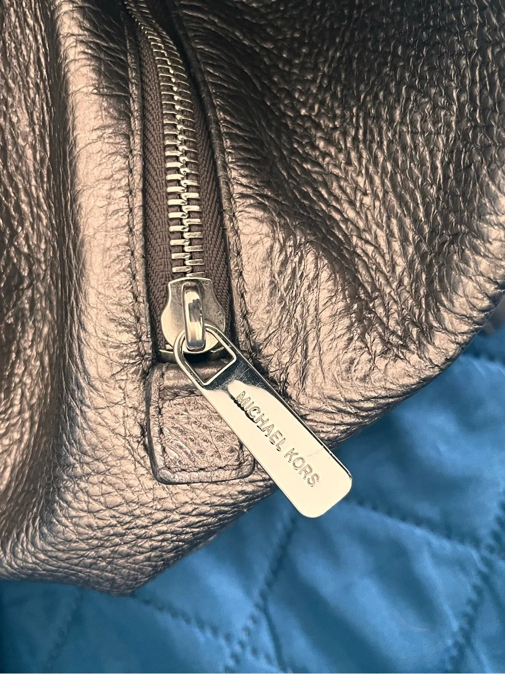 Michael Kors Metallic Bronze Leather Hobo Bag - Picture 3 of 6